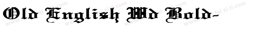 Old English Wd Bold字体转换